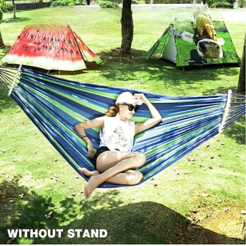Outdoor Double Hammock Swinging Camping Hanging Travel Bed Tree Strap Hook Ausie Sales