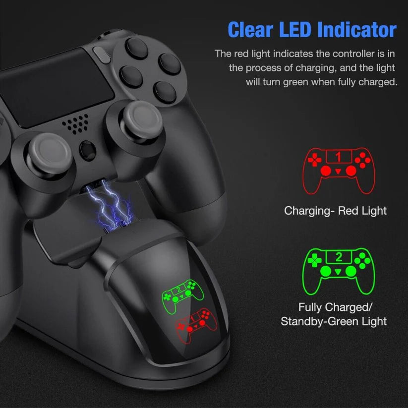 PS4 Controller Dual Fast Charger Dock Station PlayStation 4 Charging Stand Ausie Sales