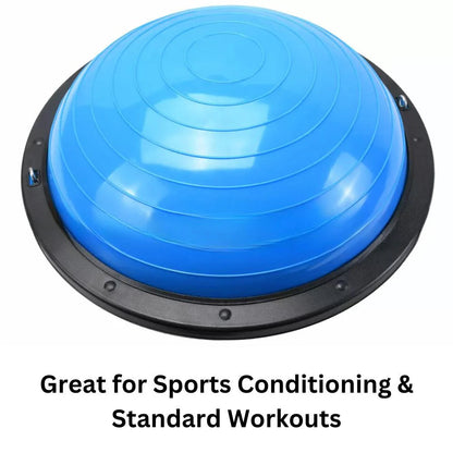 Pilates Balance Ball Gym Exercise Training Half Fitness w/ Pump & Band Yoga Ausie Sales