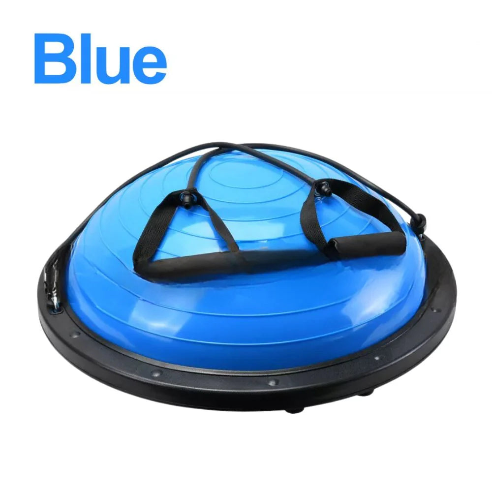 Pilates Balance Ball Gym Exercise Training Half Fitness w/ Pump & Band Yoga Ausie Sales
