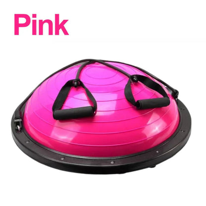 Pilates Balance Ball Gym Exercise Training Half Fitness w/ Pump & Band Yoga Ausie Sales