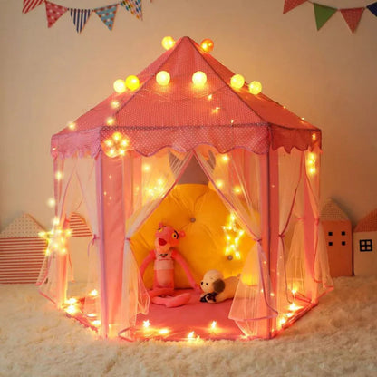 Pink Princess Castle Play Tent Kids Teepee Play House Outdoor Indoor Ausie Sales