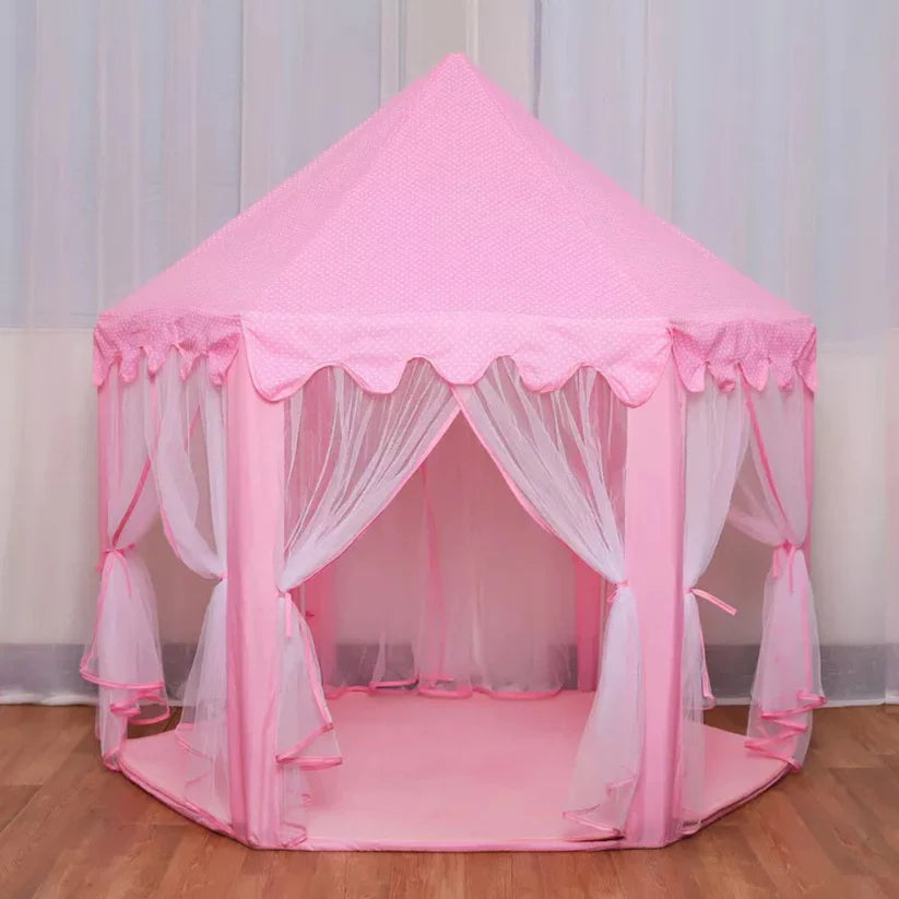 Pink Princess Castle Play Tent Kids Teepee Play House Outdoor Indoor Ausie Sales