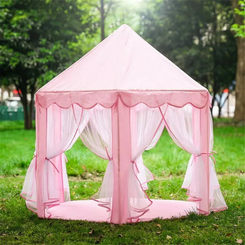 Pink Princess Castle Play Tent Kids Teepee Play House Outdoor Indoor Ausie Sales