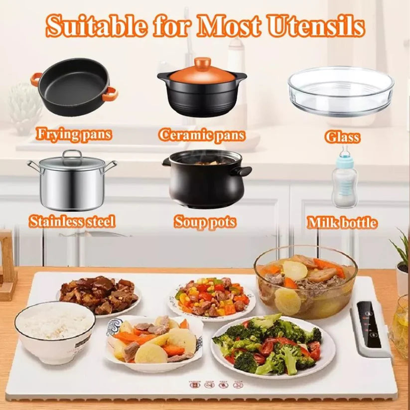 Portable Food Warming Mat Roll Up Heating Mat for Daily Use Party Gatherings Ausie Sales