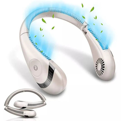 Portable Mini Neck Fan Hanging USB Rechargeable Cooling Air Cooler Bladeless Ausie Sales