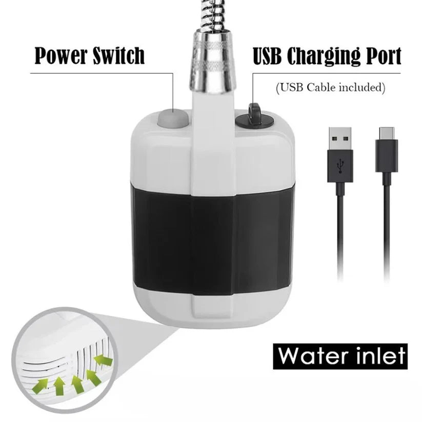 Portable Rechargeable Shower Pump Mobile Camping USB Electric Shower Outdoor Ausie Sales