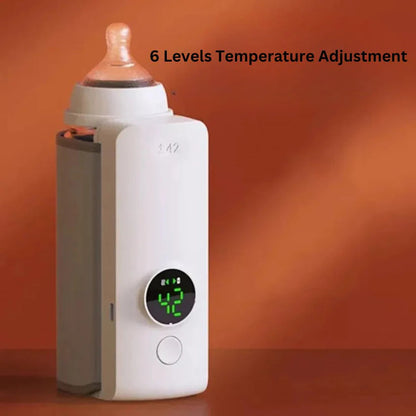 Portable USB Rechargeable Baby Bottle Warmer with Temperature Display Milk Heater Ausie Sales