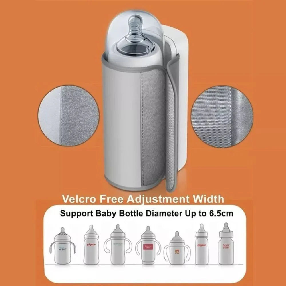 Portable USB Rechargeable Baby Bottle Warmer with Temperature Display Milk Heater Ausie Sales