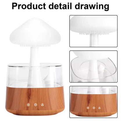 Rain Cloud Humidifier Desk Lamp Relaxing Aromatherapy USB Raindrop Sound Diffuser Ausie Sales