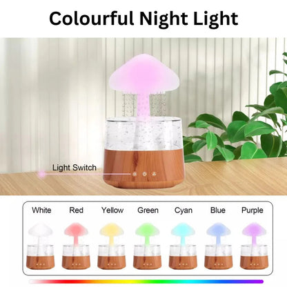 Rain Cloud Humidifier Desk Lamp Relaxing Aromatherapy USB Raindrop Sound Diffuser Ausie Sales