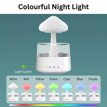 Rain Cloud Humidifier Desk Lamp Relaxing Aromatherapy USB Raindrop Sound Diffuser Ausie Sales
