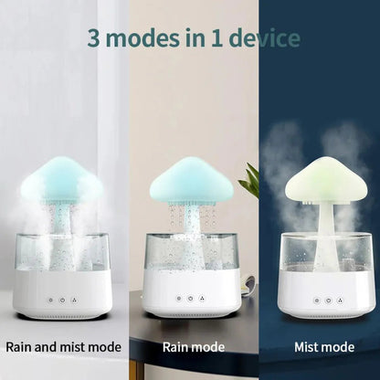 Rain Cloud Humidifier Desk Lamp Relaxing Aromatherapy USB Raindrop Sound Diffuser Ausie Sales