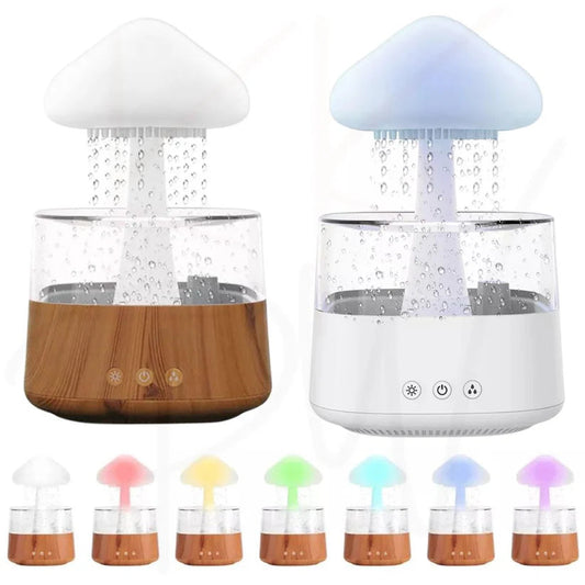 Rain Cloud Humidifier Desk Lamp Relaxing Aromatherapy USB Raindrop Sound Diffuser Ausie Sales