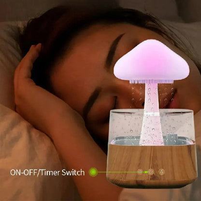 Rain Cloud Humidifier Desk Lamp Relaxing Aromatherapy USB Raindrop Sound Diffuser Ausie Sales