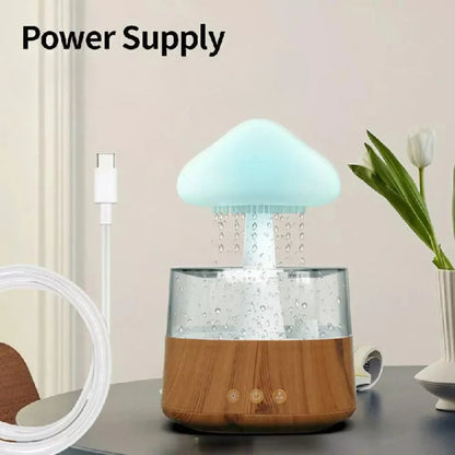 Rain Cloud Humidifier Desk Lamp Relaxing Aromatherapy USB Raindrop Sound Diffuser Ausie Sales