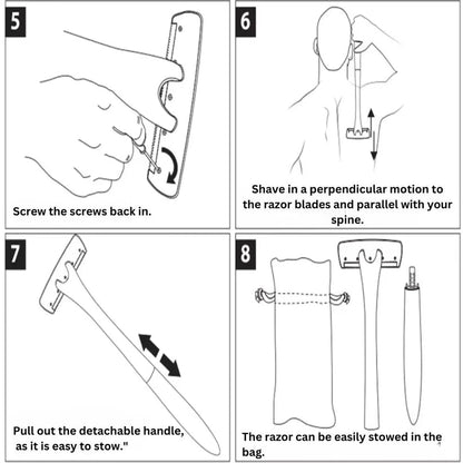 Razor Back Hair Shaver Men Safe Hair Removal Groomer Body Trimmer Body Leg Ausie Sales