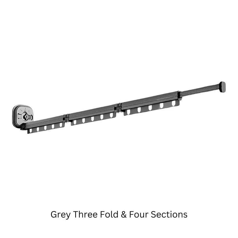 Retractable Folding Clothes Hanger Wall Mounted Cloth Drying Rack Space Saving - Ausie Sales