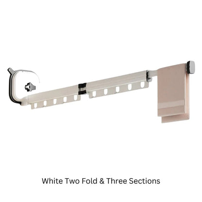 Retractable Folding Clothes Hanger Wall Mounted Cloth Drying Rack Space Saving - Ausie Sales