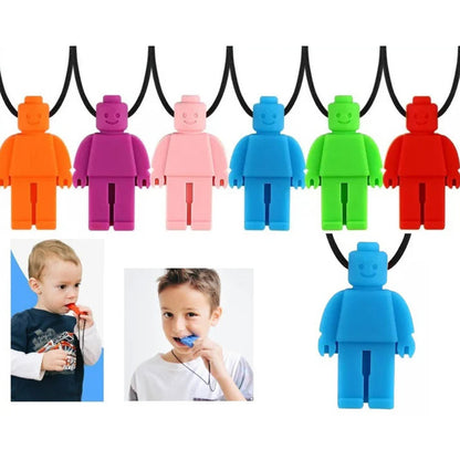 Robot Sensory Chew Necklace For Biting, Teething, Autism, ADHD & Fidgeting My Store