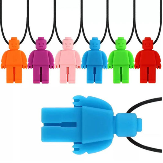 Robot Sensory Chew Necklace For Biting, Teething, Autism, ADHD & Fidgeting My Store