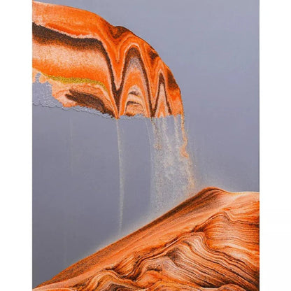 Round Glass Moving Sand Art Picture Quicksand Sea Sandscape 3D Deep Painting Ausie Sales