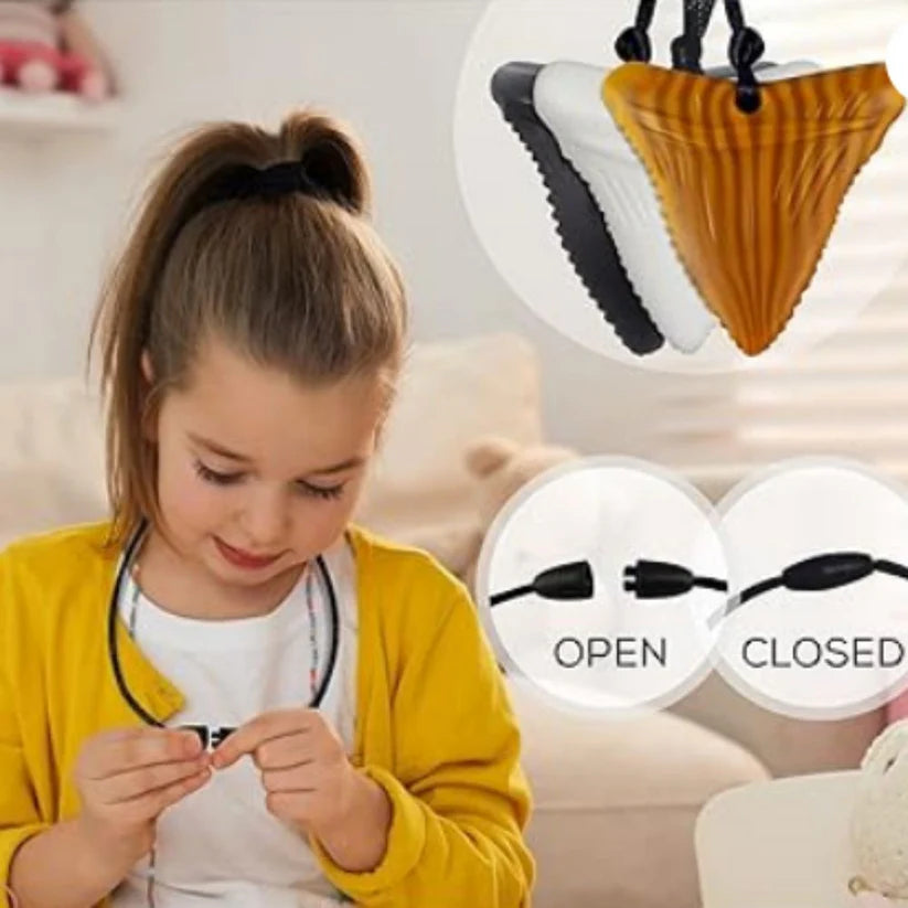 Shark Tooth Sensory Chew Necklace For Biting, Teething, Autism, ADHD & Fidgeting - Ausie Sales