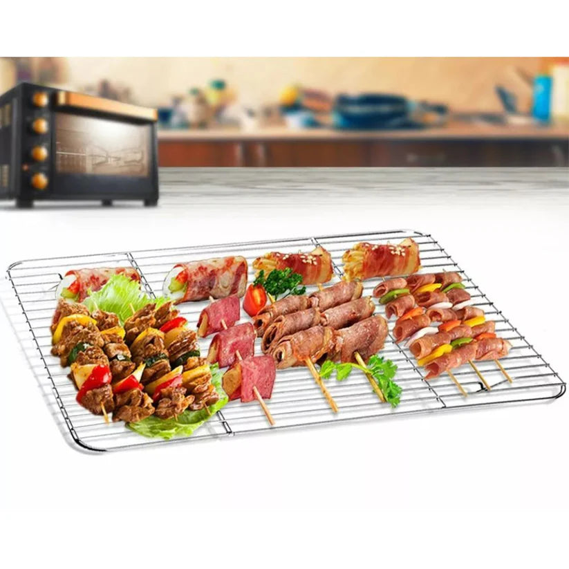 Stainless Steel Baking Tray with Cooling Rack Cookie Oven Kitchen Sheet Pan Set Ausie Sales