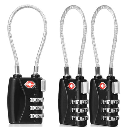 TSA Security 3 Combination Travel Suitcase Code Lock Padlock Luggage Bag Ausie Sales