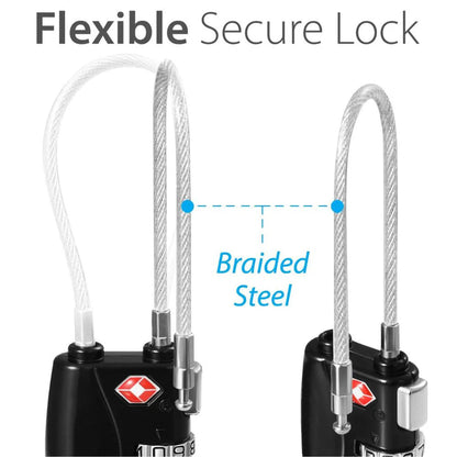 TSA Security 3 Combination Travel Suitcase Code Lock Padlock Luggage Bag Ausie Sales