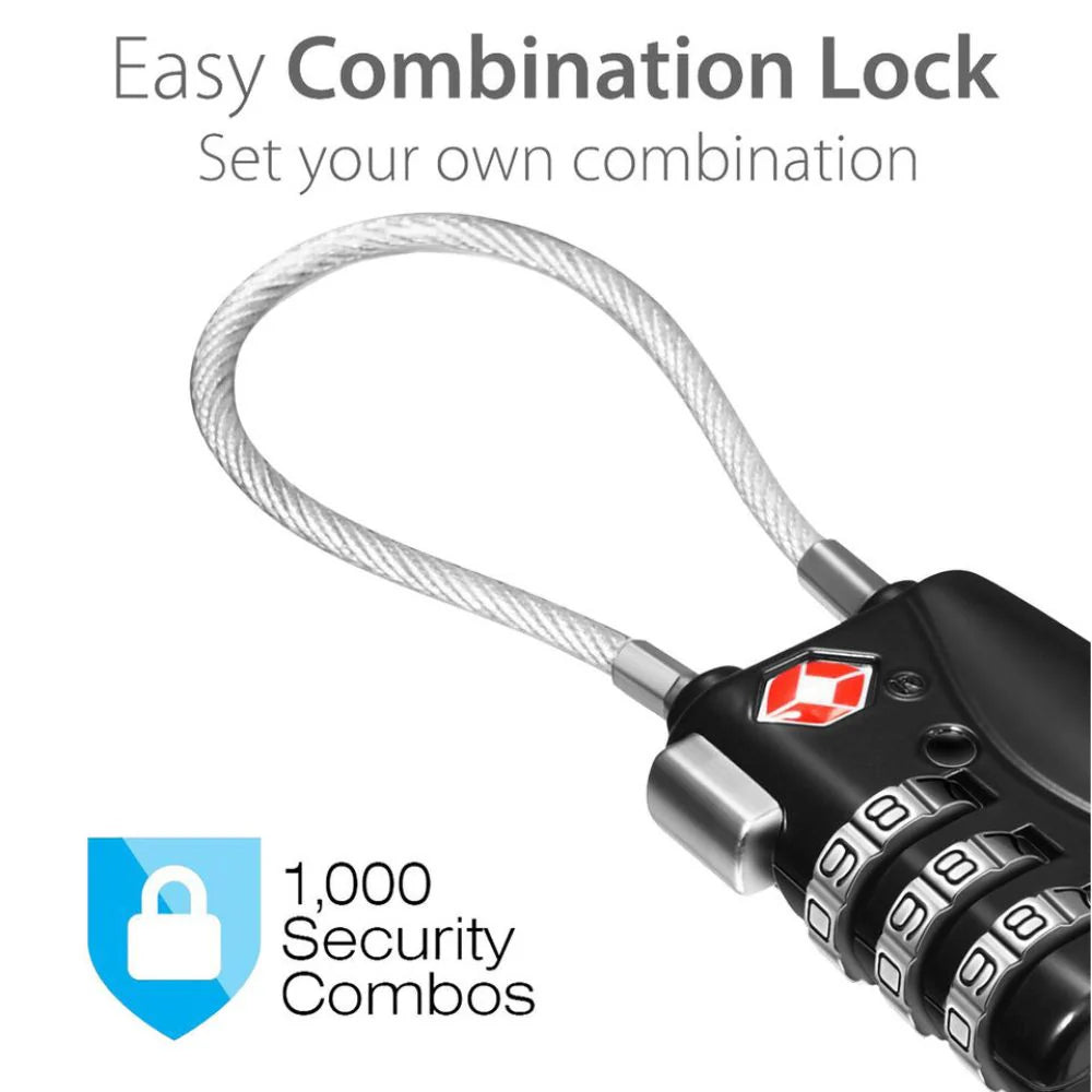 TSA Security 3 Combination Travel Suitcase Code Lock Padlock Luggage Bag Ausie Sales