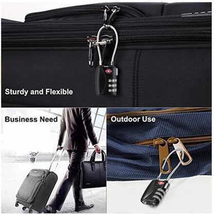 TSA Security 3 Combination Travel Suitcase Code Lock Padlock Luggage Bag Ausie Sales