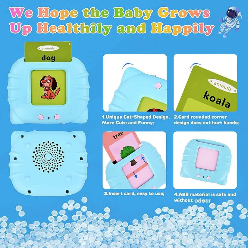 Talking Flash Cards For Toddlers Toy For Kids Preschool Words Learning Cards - Ausie Sales
