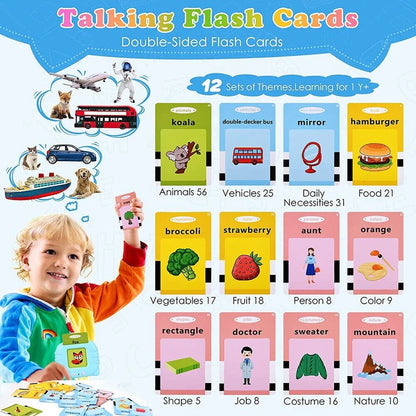 Talking Flash Cards For Toddlers Toy For Kids Preschool Words Learning Cards - Ausie Sales