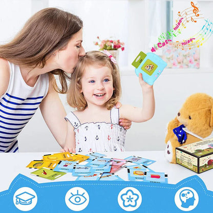 Talking Flash Cards For Toddlers Toy For Kids Preschool Words Learning Cards - Ausie Sales