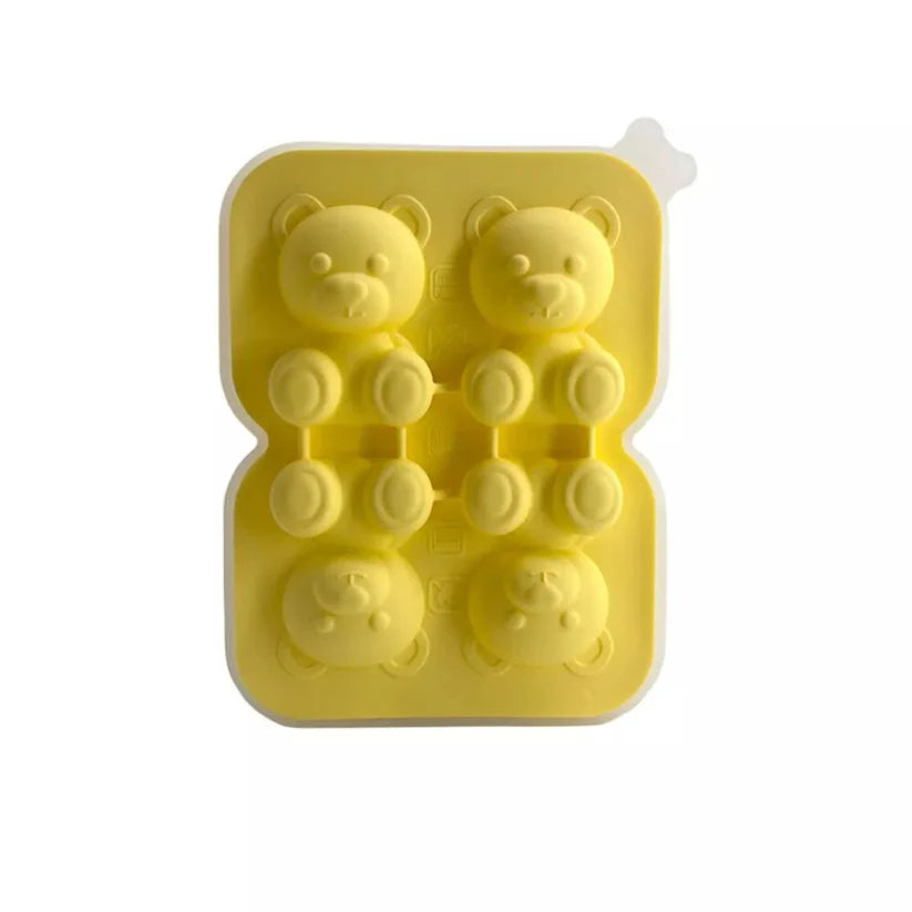 Teddy Bear Shape 3D Ice Cube Maker Silicone Moulds DIY Cake Chocolate Mould Tray Ausie Sales
