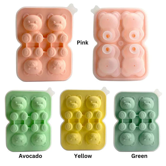 Teddy Bear Shape 3D Ice Cube Maker Silicone Moulds DIY Cake Chocolate Mould Tray Ausie Sales