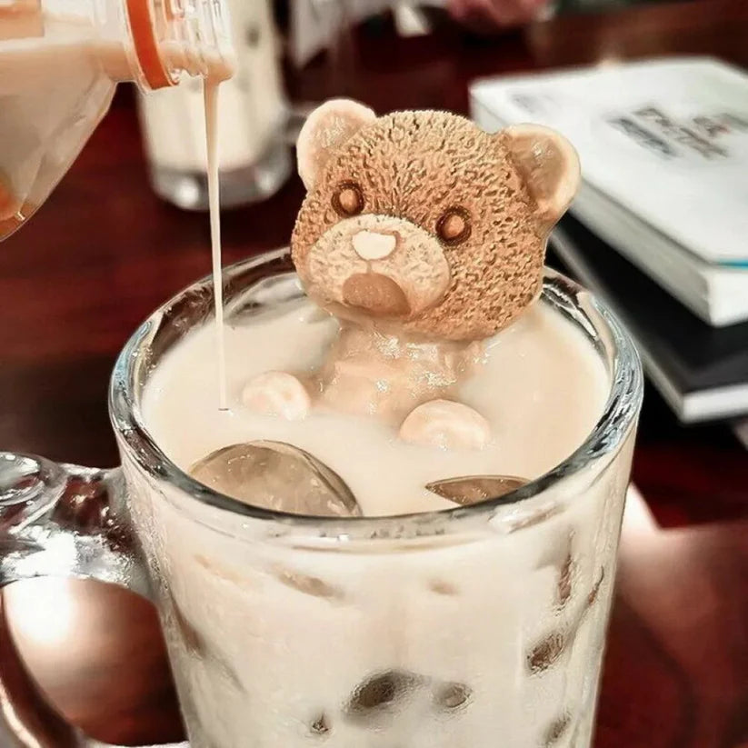 Teddy Bear Shape 3D Ice Cube Maker Silicone Moulds DIY Cake Chocolate Mould Tray Ausie Sales