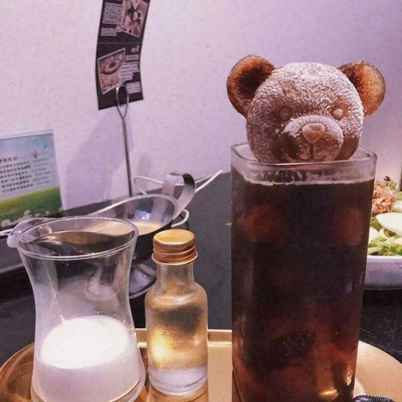Teddy Bear Shape 3D Ice Cube Maker Silicone Moulds DIY Cake Chocolate Mould Tray Ausie Sales