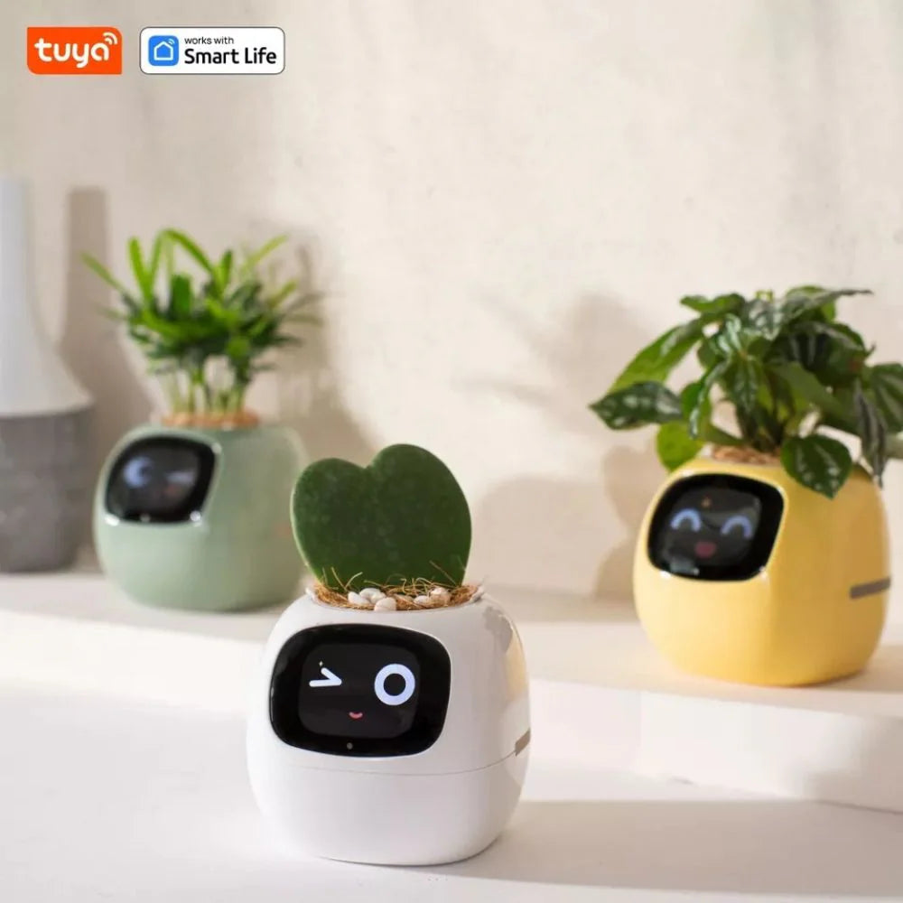 Tuya Ivy Smart Planter: AI Plant Care, Endless Fun, 7 Sensors, 49 Expressions Ausie Sales