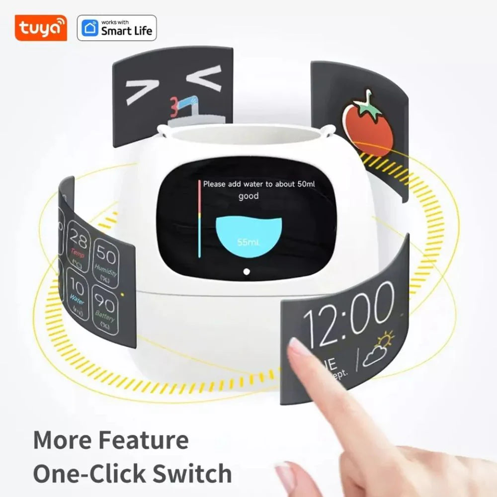 Tuya Ivy Smart Planter: AI Plant Care, Endless Fun, 7 Sensors, 49 Expressions Ausie Sales