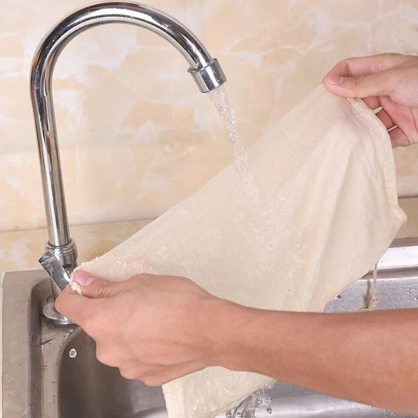 UP 50x Reusable Cotton Filter Bags 100% Cotton Muslin Spices Herbs Tea Soup Drawstring Ausie Sales