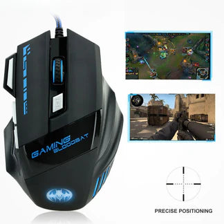 USB 5500DPI Gaming Mouse 7 Button LED Wired Optical Backlight Support Pro Ausie Sales