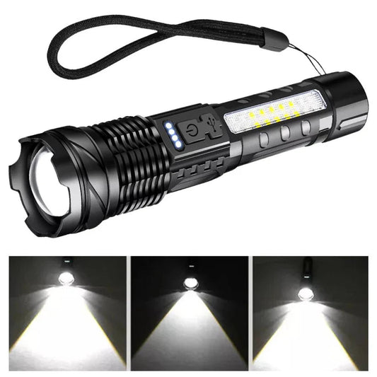 USB Rechargeable LED Flashlight Spotlight Torch Handheld Adventure Flashlight Ausie Sales