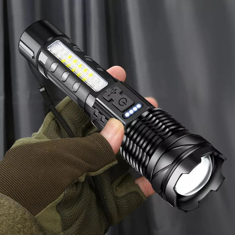 USB Rechargeable LED Flashlight Spotlight Torch Handheld Adventure Flashlight Ausie Sales