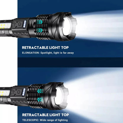 USB Rechargeable LED Flashlight Spotlight Torch Handheld Adventure Flashlight Ausie Sales