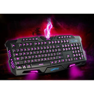 USB Wired Gaming Keyboard 3 Colour Illuminated Led Back-light Cool Ergonomic PC Ausie Sales