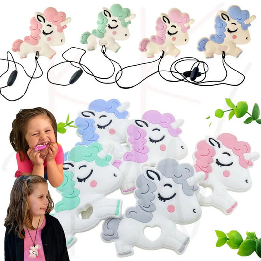 Unicorn Sensory Chew Necklace For Biting, Teething, Autism, ADHD & Fidgeting My Store