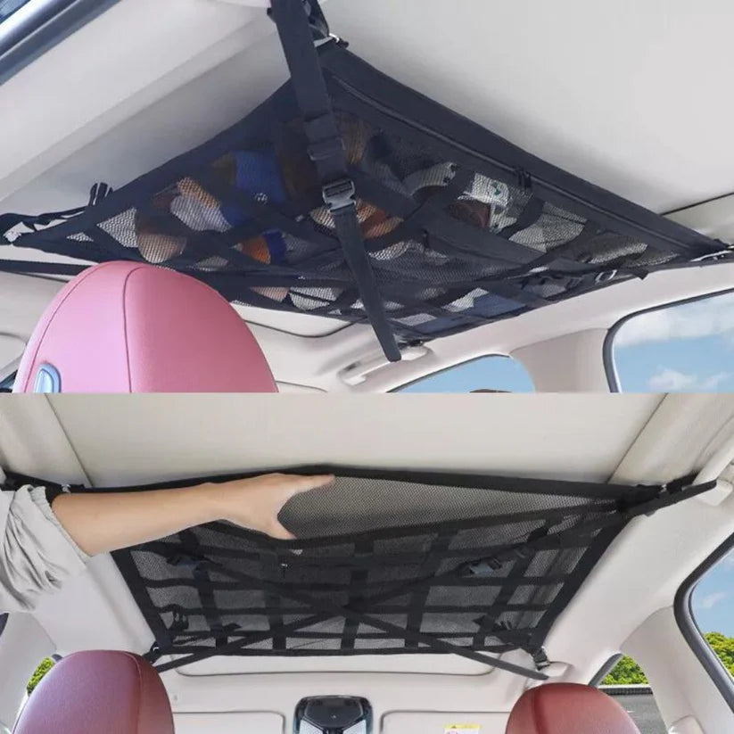 Universal Car Ceiling Storage Net Bag Car Roof Cargo Net Mesh Campervan Storage Ausie Sales