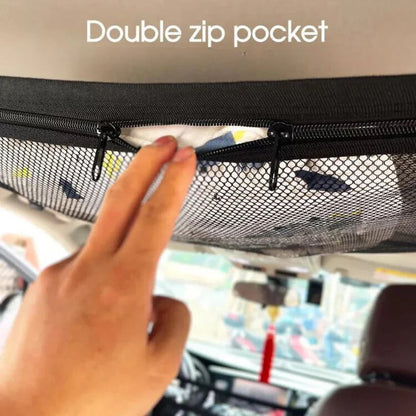 Universal Car Ceiling Storage Net Bag Car Roof Cargo Net Mesh Campervan Storage Ausie Sales
